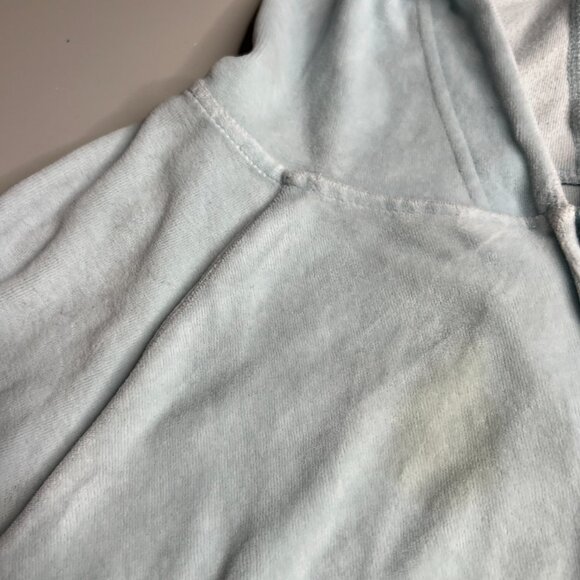 Prada Milano Velour Zip-Up Hoodie – Light Blue – Women’s - Picture 6 of 9